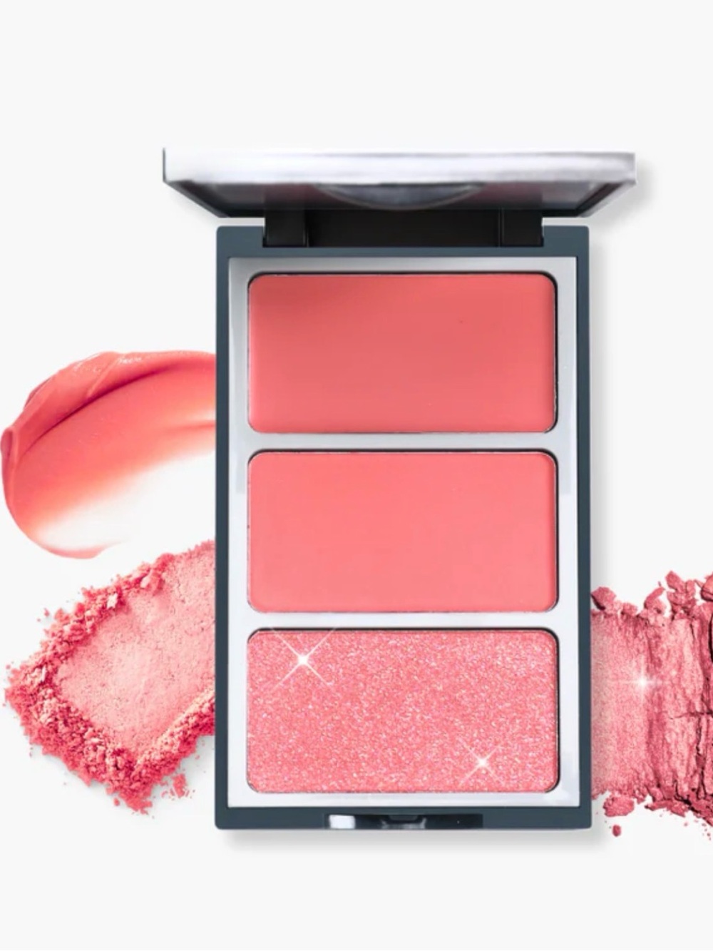 Pinch Perfect BARLEY BLUSHED Trio Blush & Lip Palette - Pink